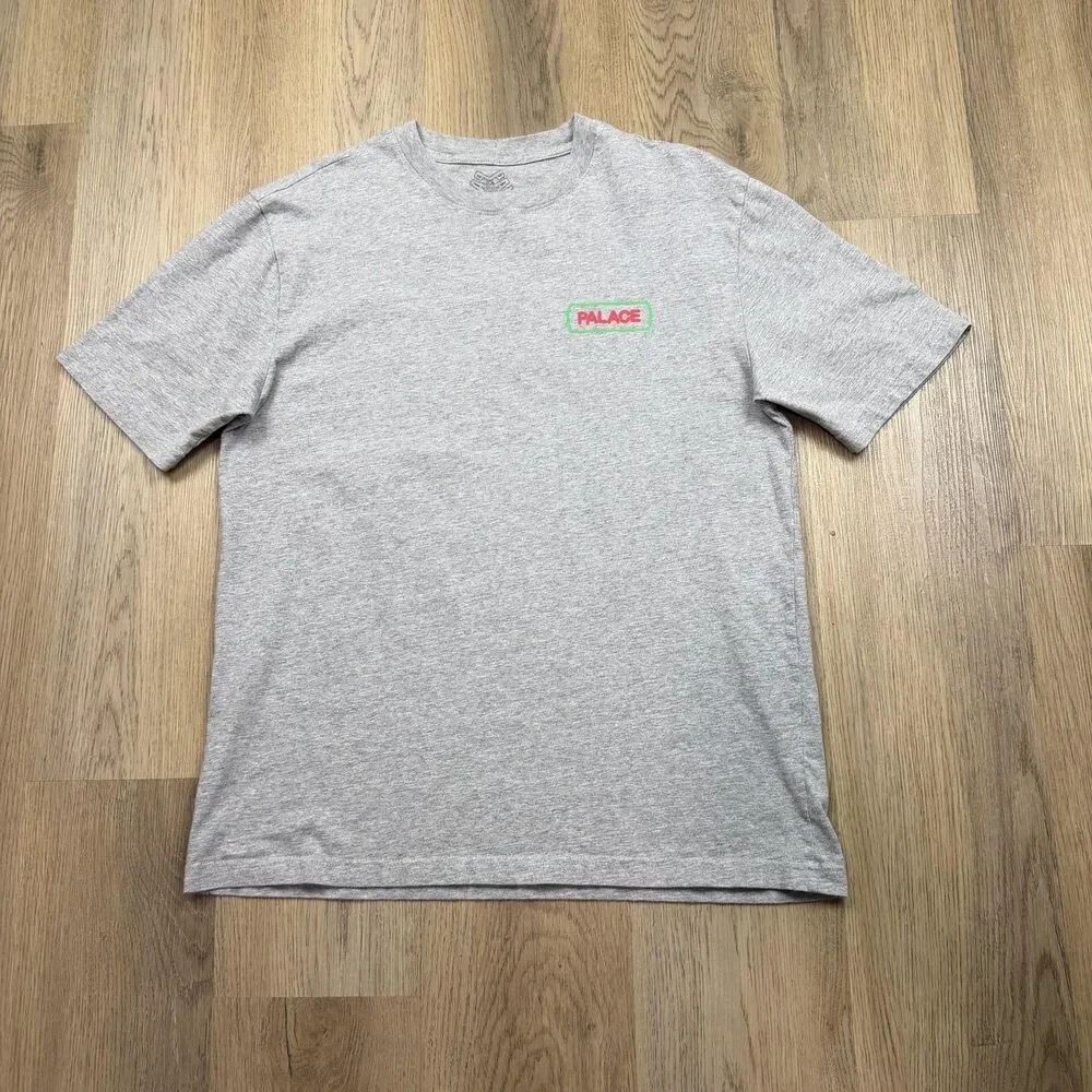 Palace Skateboards Shirt Mens XL Gray The Flinstones Caveman Appetite Cartoon